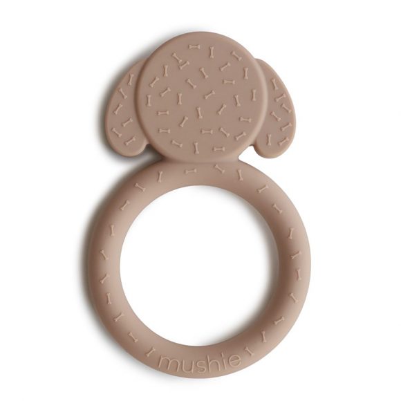 Mushie – Baby Bijtspeelgoed – Bijtring Dog – Natural