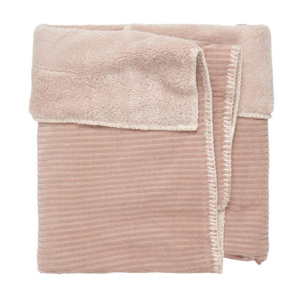 Koeka – Wiegdeken Teddy Vik – Grey Pink – 75 x 100 cm