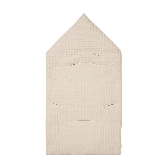 Koeka – Voetenzak 0+ 3 Punts Wafel/Teddy Oslo – Sand/Pebble 86 x 40 x 4 cm