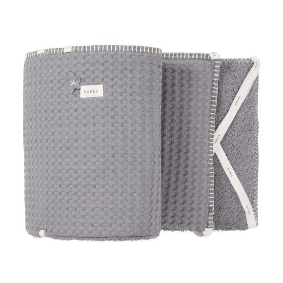 Koeka – Box-/Bedbumper Wafel Amsterdam – Steel Grey 32 x 185 x 3 cm