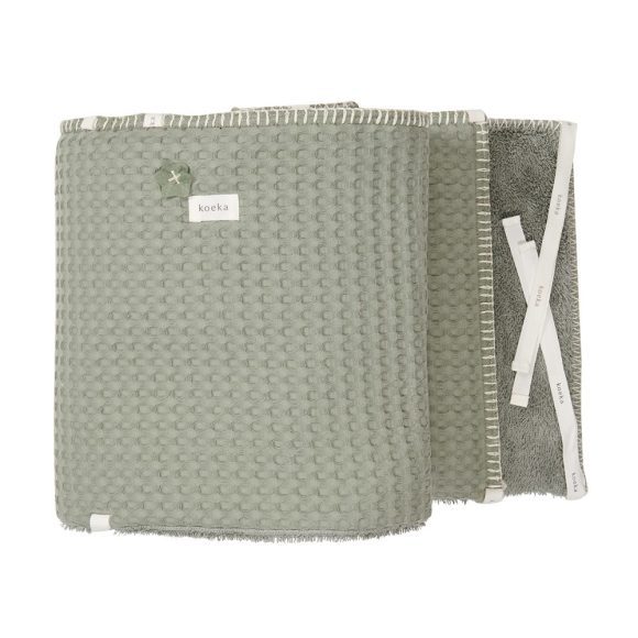 Koeka – Box-/Bedbumper Wafel Amsterdam – Shadow Green 32 x 185 x 3 cm