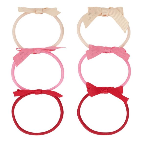 Konges Sløjd – Haarelastiek met Strik, 6 stuks – Roze