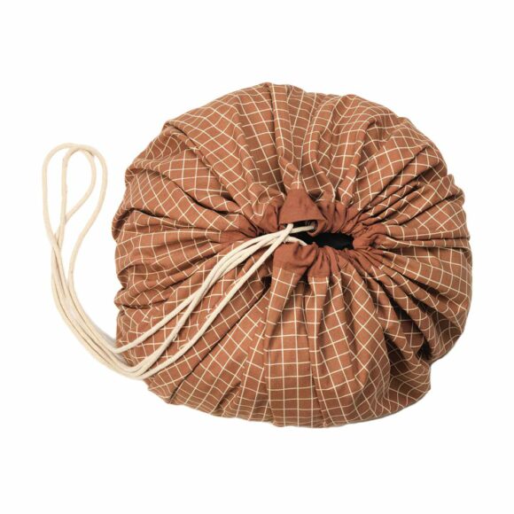 Play&Go – Noomad 2-in-1 Speelkleed & Opbergzak – Grid Brown