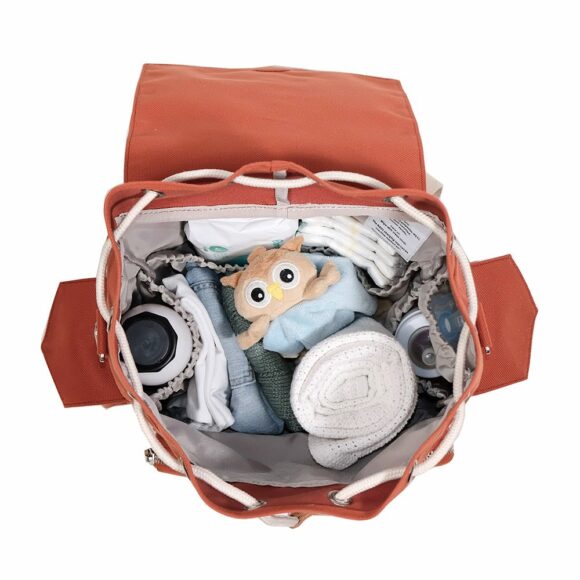 KAOS – Ransel  – Rugzak Luiertas – Terracotta / Naturel