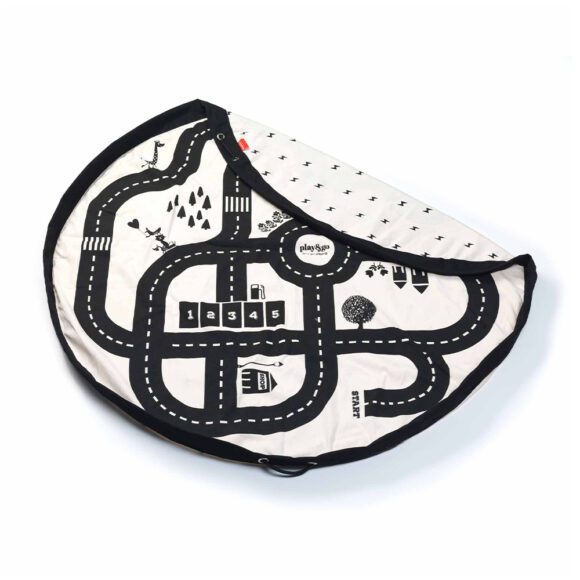 Play&Go – Noomad 2-in-1 Speelkleed & Opbergzak – Roadmap/Tunderbolt