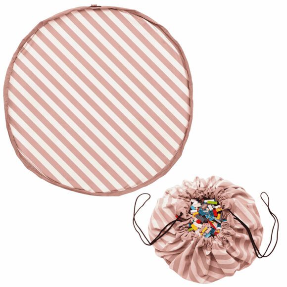 Play&Go – Noomad 2-in-1 Speelkleed & Opbergzak – Stripes Pink