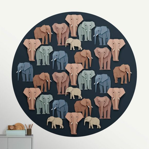 Studio Ditte – Behangcirckel – Olifant – Ø 190 cm