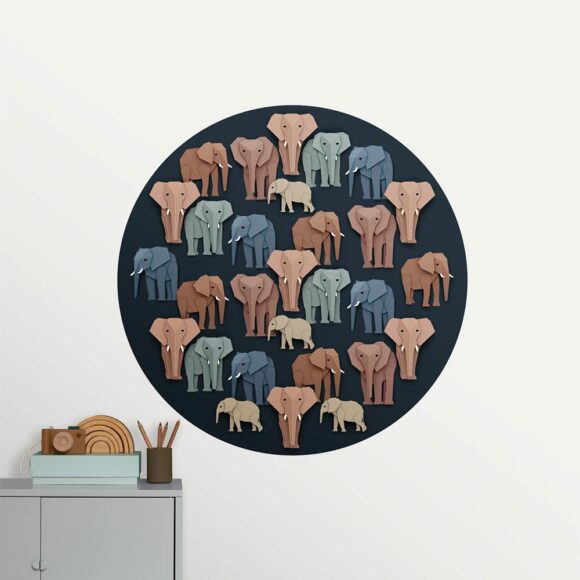 Studio Ditte – Behangcirckel 95 cm – Olifant