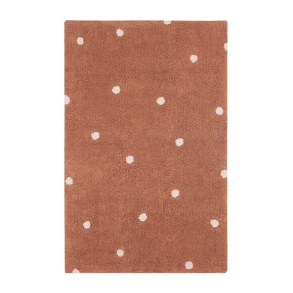 Lorena Canals – Wasbaar Vloerkleed – Mini Dot – Chestnut – 100 x 150 cm