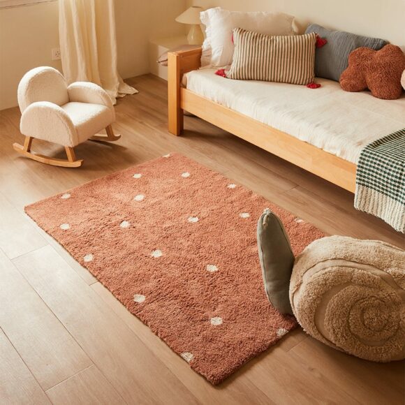 Lorena Canals – Wasbaar Vloerkleed – Mini Dot – Chestnut – 100 x 150 cm