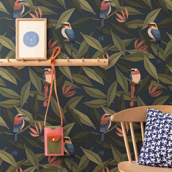 Studio Ditte – Behang Kinderkamer – Vogel – Blauw