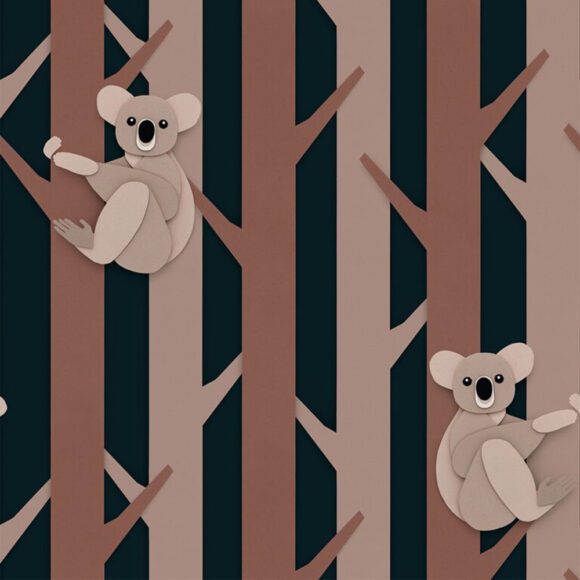 Studio Ditte – Behang Kinderkamer – Koala – Choco