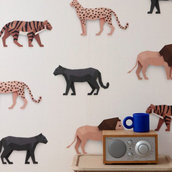 Studio Ditte – Behang Kinderkamer – Big Cats – Crème