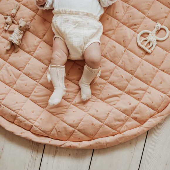 Play&Go – Noomad 2-in-1 Baby Speelkleed & Opbergzak – Soft – Fleuri