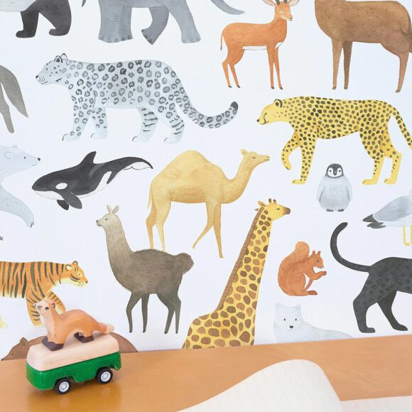 LILIPINSO – Kinderkamer Behang – Animal Pattern – 50 cm x 10 m