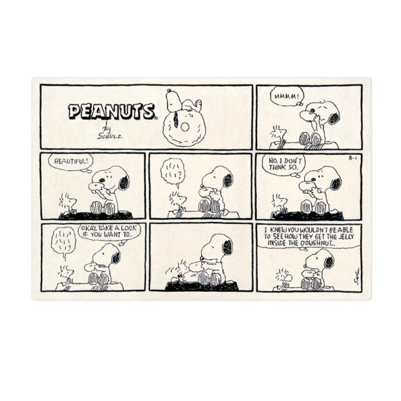 Maison Deux – Wollen Vloerkleed – Peanuts – Strip Donut – 200 x 300 cm
