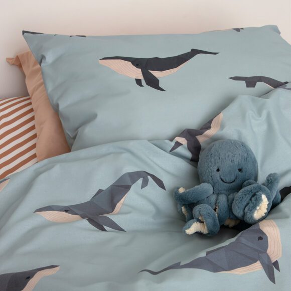 Studio Ditte – Dekbedovertrek Junior – Walvis – 120 x 150 cm
