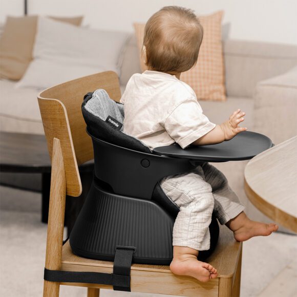 Hannie – Slimme Kinderstoel voor Thuis & Onderweg – Charcoal Black