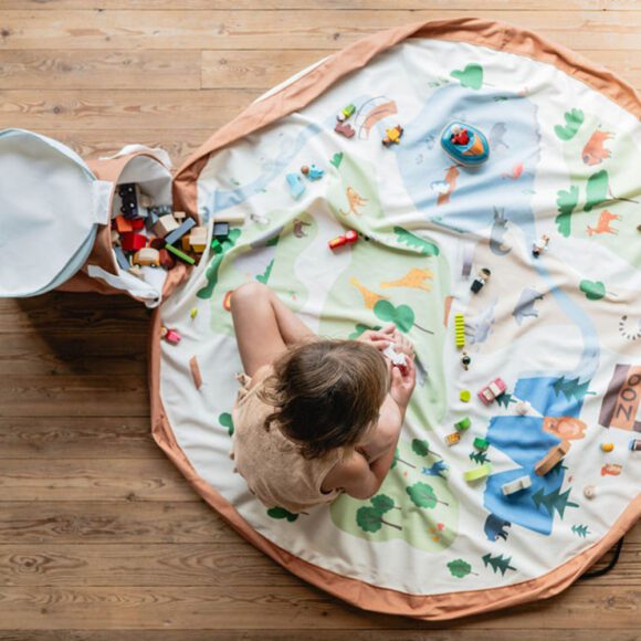 Play&Go – Soo 2-in-1 Speelkleed & Opbergmand – Zoo