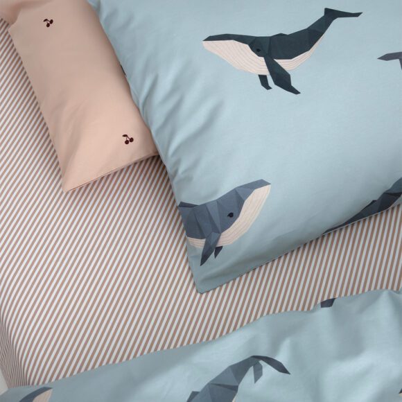 Studio Ditte – Hoeslaken – Smalle Strepen Toffee – 90 x 200 cm