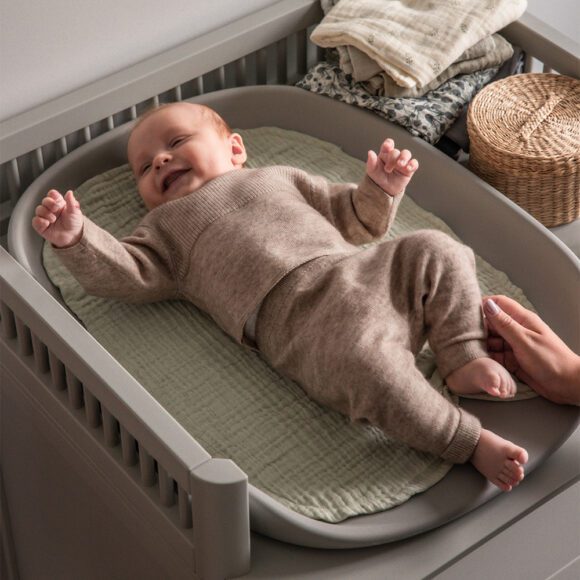 Sebra – Hydrofiele Doeken voor Pusle Pur Aankleedkussen 2-pack – Mist Green