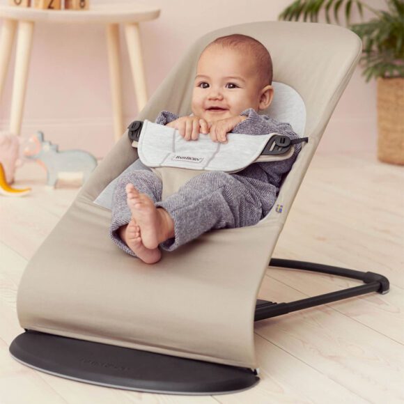BabyBjörn – Wipstoel Soft – Katoen/Jersey – Beige/Grey