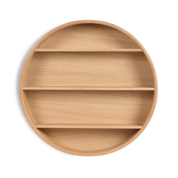 Curve Lab – Ronde Wandplank – Eikenhout – Ø 55 x 12 cm