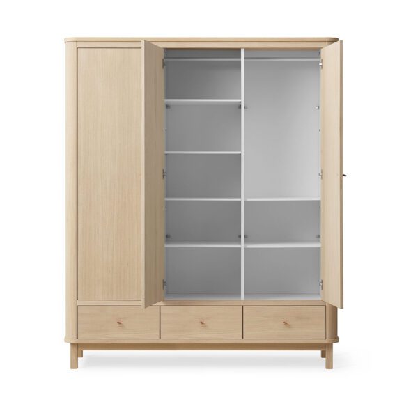 Oliver Furniture – Wood Kinderkledingkast 3 Deuren – Eikenhout