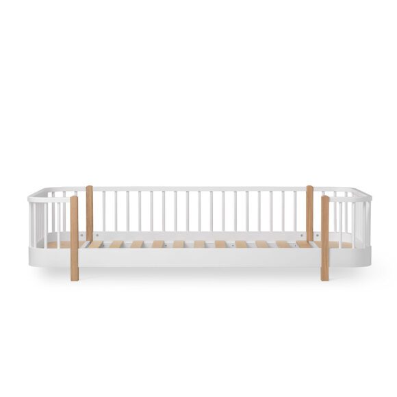 Oliver Furniture – Wood Original Floor Bed – Wit/Eikenhout, 90 x 200 cm