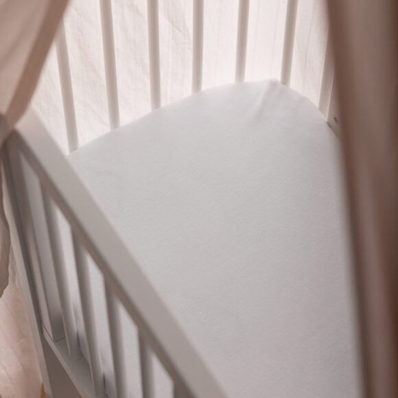 Sebra – 2-in-1 Co-Sleeper / Baby Wieg – Jersey Hoeslaken – White – 40 x 85 cm