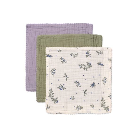 Dear April – Ren Hydrofiele Monddoekjes 3-pack – Blueberries Mix