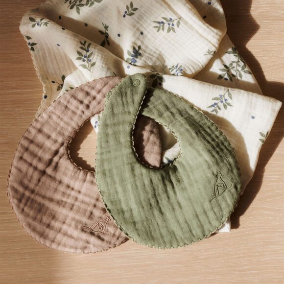 Dear April – Koa Slabbetjes 2-pack – Forest Green/Little Mouse