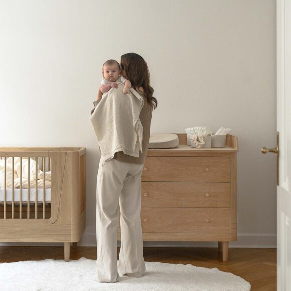 We Are Bitte – Grote Hydrofiele Doek / Swaddle – 110 x 110 cm – Light Sand