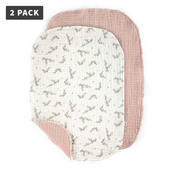 Sebra – Hydrofiele Doeken voor Aankleedkussen 2-pack – Powder Rose