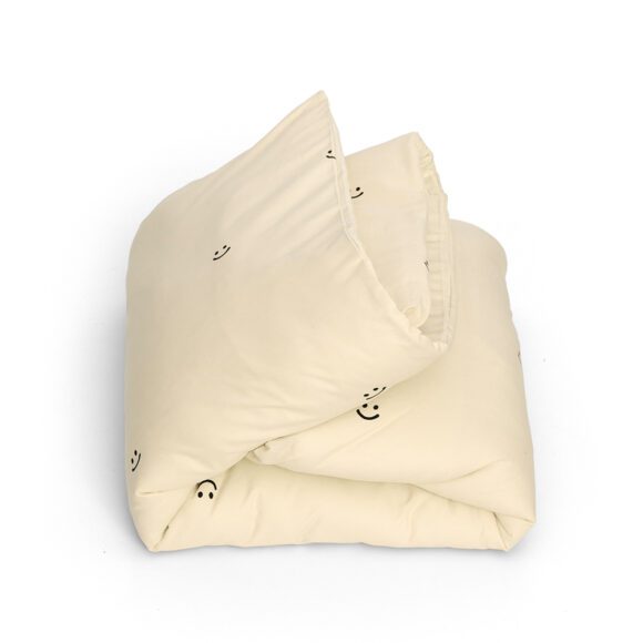 Studio Ditte – Kinderdekbedovertrek – Smiley Vanille – 140 x 200/220 cm