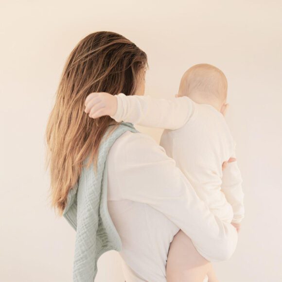 Leander – Hydrofiele Doeken voor Matty Aankleedkussen 2-pack – Sage Green/Pearl Grey