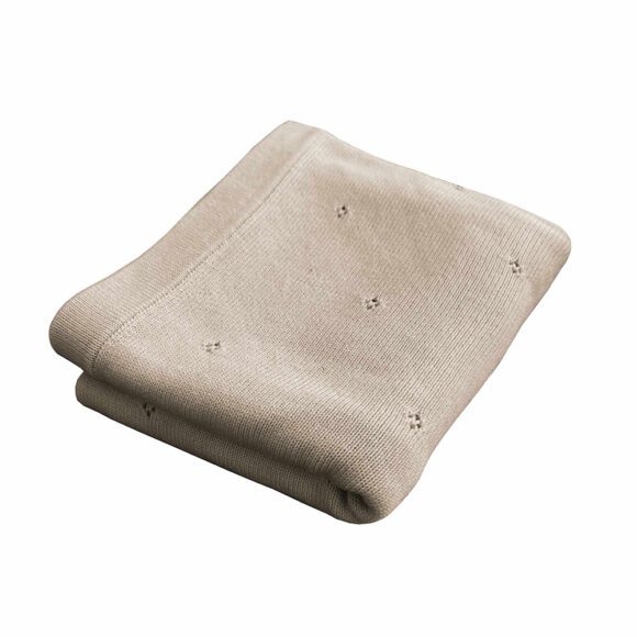 We Are Bitte – Wiegdeken Pointelle – 80 x 100 cm – Clay