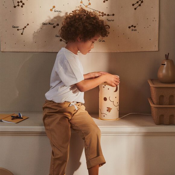 Ferm Living – Skye Nachtlampje – Natural/Bronze