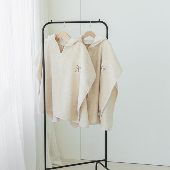 Kas Kopenhagen – Badponcho – 2-4 jaar – Bow, Creme