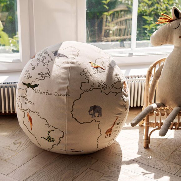 Ferm Living – The World Poef – Off-White, Ø 50 x 50 cm