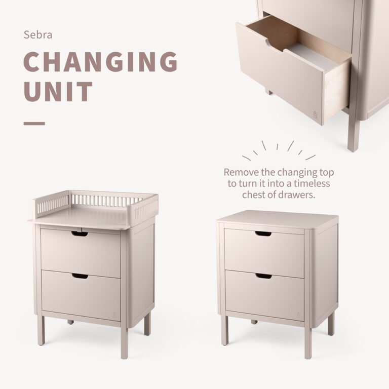 Sebra - Commode met 2 Lades - Birchbark Rose