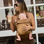 Kas Kopenhagen baby draagzak bruin met kant