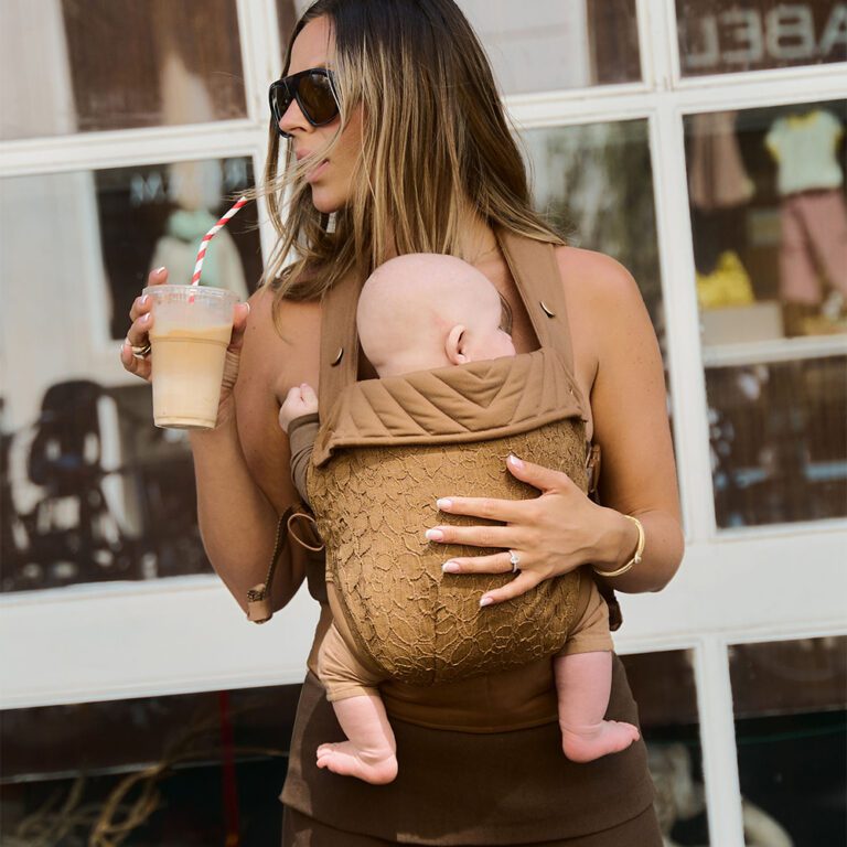 Kas Kopenhagen baby draagzak bruin met kant