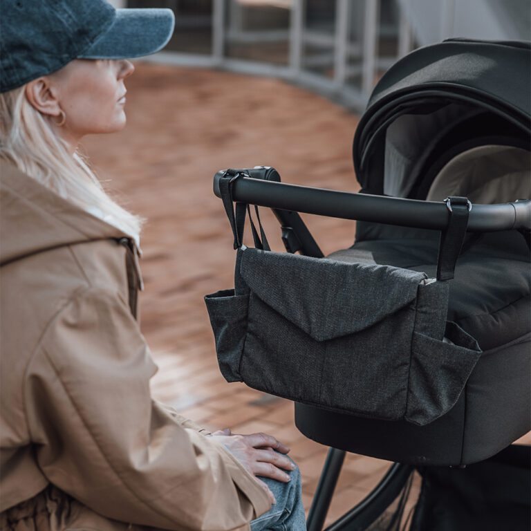 Sebra - Kleine Luiertas voor Onderweg - Dark Grey Melange