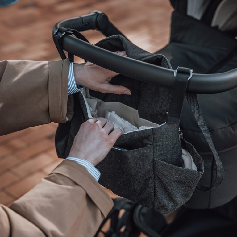 Sebra - Kleine Luiertas voor Onderweg - Dark Grey Melange