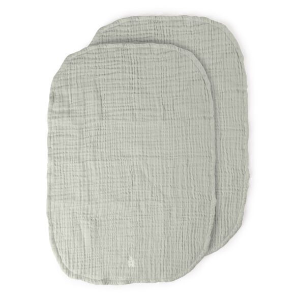 Sebra – Hydrofiele Doeken voor Aankleedkussen 2-pack – Mist Green
