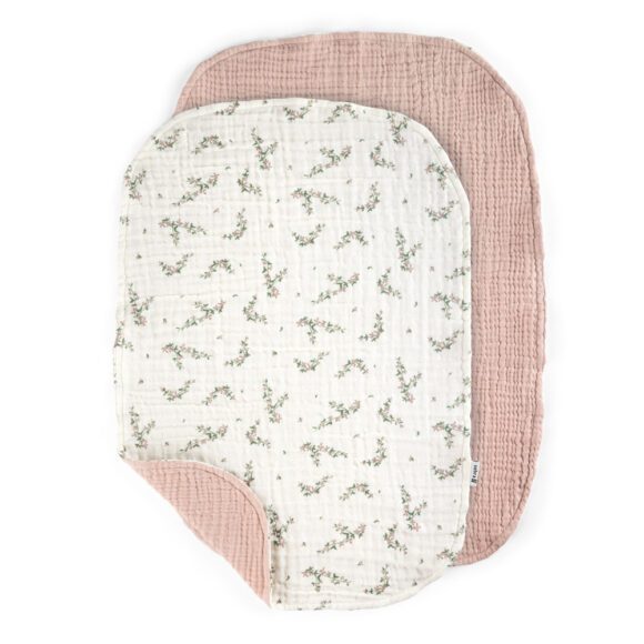 Sebra – Hydrofiele Doeken voor Aankleedkussen 2-pack – Powder Rose
