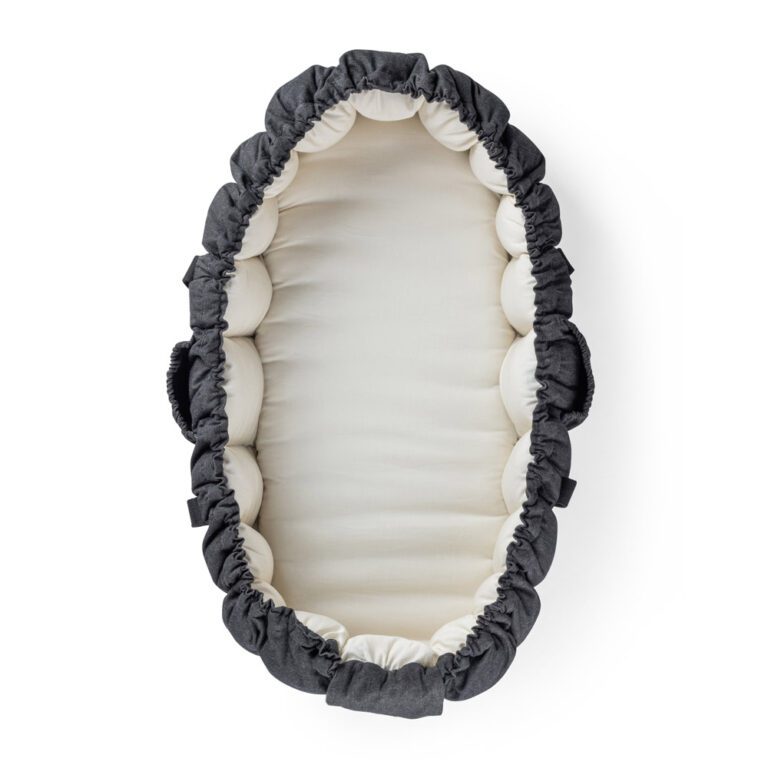 Sebra - 3-in-1 Babynest - Dark Grey Melange