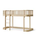 Oliver Furniture - Wood Original Low Loft Bed - Eikenhout, 90 x 200 cm