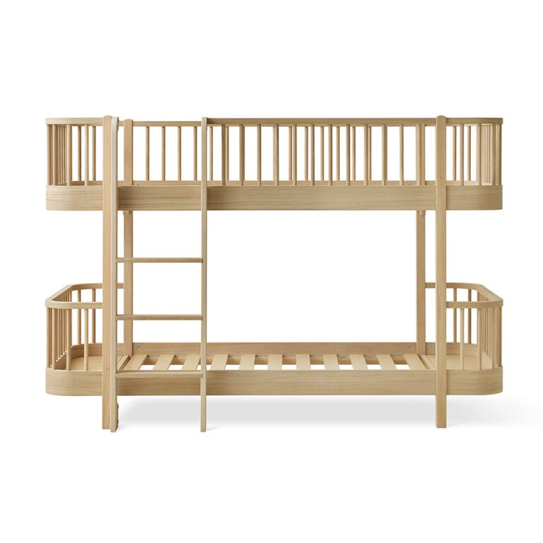 Oliver Furniture - Wood Original Low Bunk Bed - Eikenhout, 90 x 200 cm